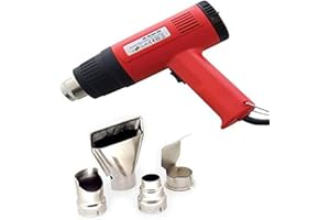 Wheels N Bits 2000W Hot Air Heat Gun Dual Temperature Paint Stripper DIY Tool Include 4 Nozzle