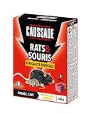 Caussade CARSBL180 Rats & Souris Efficacité Radicale - 6 Blocs pour Garage et Cave | Lieux Humides