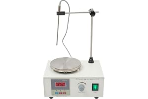 JAYEUW Magnetrührer mit heizplatte Labor Magnetrührer mit digitaler Temperaturanzeige und Geschwindigkeitsanpassung