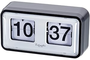 ‎EICHMÜLLER SINCE 1950 Eichmüller since 1950 Retro Flip Uhr mit Gehäuse - schwarz weiß