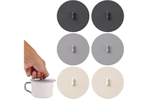 ‎WEDDHUIS WeddHuis 6 Stück Silikondeckel für Gläser 10cm Glasabdeckung als Insektenschutz Wiederverwendbarer Deckel für Trinkgläser Becher und Tassen