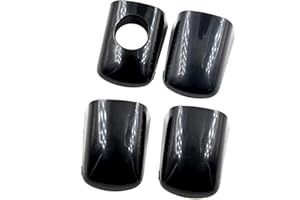 CANJPTON 4Pcs Door Handle End Caps Trim Set Compatible with Citroen Berlingo Peugeot Partner Exterior Door Handle Cover 9101JS 9101JR 9101GE 9101.GG 9101.AX