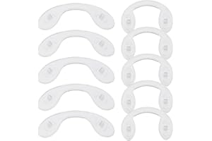 EMSEA 10 par miękkich silikonowych nosków w kształcie litery U antypoślizgowe nakładki na mostek siodełka zastępcze do okularów wkręcanych 5 Piarów rozmiar M i 5 Piarów rozmiar S