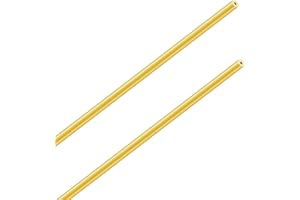 LAVMHAB Messingrohr, 3 mm OD/Außendurchmesser x 1,0 mm Wandstärke, 300 mm Länge, Nahtlos Rundrohr aus Messing, Messing Rohre für Bastelarbeiten (2 Stück)