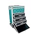 Roo Beauty Tanzania Beauty Trolley Hairdressing Case, Manicure And Nail Case In Imperial Teal