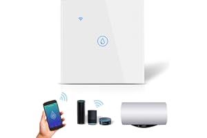 BRITPICK Smart Immersion Heater Timer Switch, 40A 8000W WiFi Water Heater Switch with Timer, Remote Control via Smart Life APP, Compatible with Amazon Alexa & Google Assistant