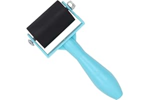 RLMVGBX Mini Brayer Roller for Crafts, Small Rubber Brayer Roller for Cricut Vinyl, Ink Roller for Printmaking, Craft Paint Roller for Stamping and Scrapbooks (Green)