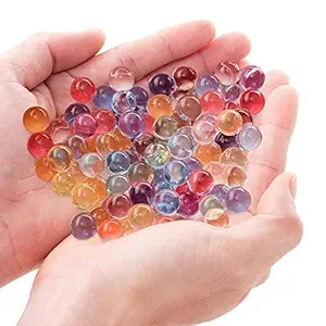 SHEHRI KISAAN Crystal Usable Soil Water Beads, Jelly Mud, Magic Crystal Balls with 6 Inch Planter Orbeez Water Jelly (Multicolour, 20-25 gm)