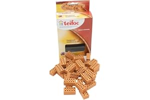 Teifoc-Teifoc-TEI906601, Costruzioni, Confezione 32 mattoncini, Colore Rosso, Regular Brick Kit, T906601