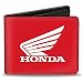 Produktbild B&D Wing Honda-Motorrad Auto Logo rot/Red-Bi-Fold-Geldbörse von BD Bi-Fold