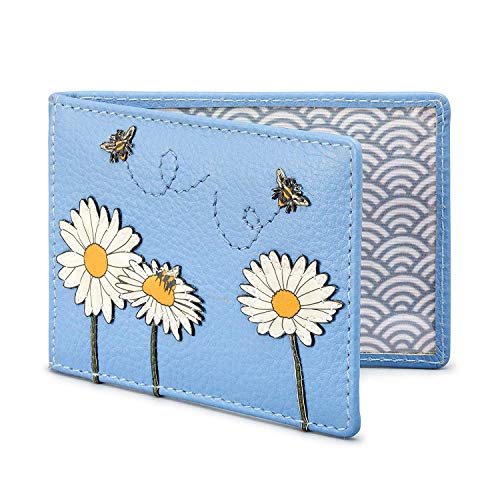 Lichfield - Soporte para pases de Viaje, diseño de Margarita de Abeja, Color Azul