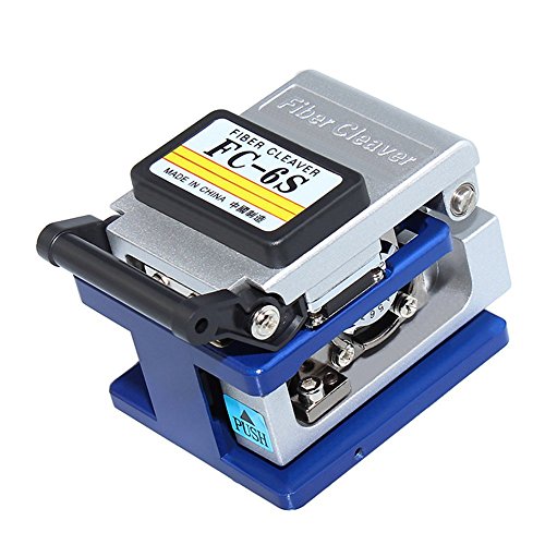 DAXGD Cable de fibra óptica herramienta 5 en 1 Kits de herramienta cable de pelacables de fibra óptica FTTH FC-6S de fibra de Cleaver localizador Visual de fallos