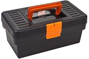 Tayg 110559 - Cassetta per gli attrezzi Basic, 12", 290 x 170 x 127 mm, colore: Nero/Arancione
