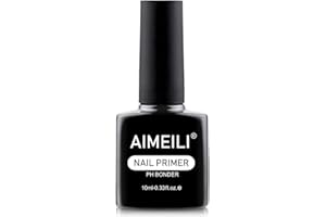 AIMEILI Nail Primer for UV Gel Nails and Acrylic Powder, 10ml No Cure Nail Prep Bonder, Strong Gel Polish Adhesion, Prevents Lifting & Peeling