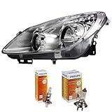 Halogenscheinwerfer links Scheinwerfer links Corsa D Bj. 06-10 3/5-Türig chrom H7+H1 inkl. Lampen