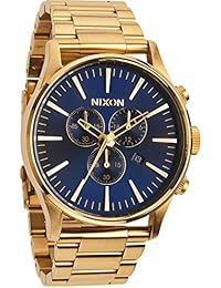 Nixon Sentry Chrono - Reloj de cuarzo , correa de acero inoxidable color dorado
