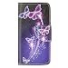 Produktbild Samsung Galaxy A5 2017 Hülle, Chreey Gemalt Muster Schutzhülle Lederhülle Magnetische Schnalle Premium PU Leder Flip Cover Brieftasche Kreditkarte Taschen Etui Handyhülle Schutztasche [Lila Schmetterling]