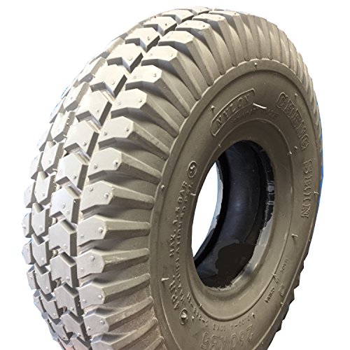 Buy Tyre 3.004 (260x85), 4 Ply, grey, Block pattern, for Mobility