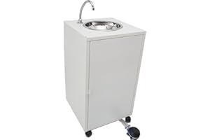 Express Water Luxury, Lavabo Portable Autonome Transportable, avec Réservoir d'Eau, en Acier Inoxydable, avec Commande à Pédale, Certifié, pour Magasins et Cabinets Médicaux