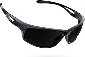 CHEREEKI Lunettes de vélo, pour homme et femme, TR90, monture incassable, polarisées, avec protection UV400, pour cyclisme, golf, baseball, course, randonnée, pêche