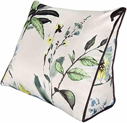 LBKAODIAN LYTSM® Cushions, triangular pillow office cushions car sofa pillow imitation silk plant flowers 45x15x40cm easy to clean wear-resistant (Size : 45x15x40cm)