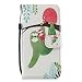 Produktbild Chreey Samsung Galaxy S7 Hülle, PU Leder Schutzhülle mit Zwei Faultiere Muster Bumper Flip Wallet Case Handyhülle