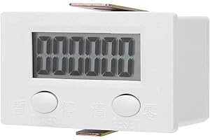 ZUNATE Contatore Elettronico Digitale, Contatore in Plastica a Induzione Magnetica BERM, Contagiri con Display Digitale a LED, con Interruttore BEM-6C + 12φ, Sensori in Plastica