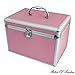Large Pink Aluminium Lockable Vanity Case Cosmetic Beauty Storage Box by Aston of London