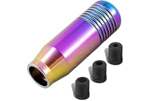Spongent Car Gear Shift Knob Head Aluminum Universal 5 Speed Shifter Stick Cover Neon Rainbow Colorful