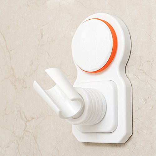 labkiss Verstellbare Duschkopf Halterung, Super starken Vakuum Saugnapf Hand Held Dusche Halterung, wiederverwendbar, wasserdicht, Heavy Duty, 360 Drehen, Wandhalterung Duschkopf Halterung für Badezimmer Waschraum-, weiß