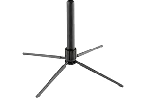 K&M 15232 Pied de flûte - flûte traversière et de Boehm Noir, plastique - quatre pieds, pliable, léger comme une plume avec 74 grammes