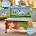 Fantasy Fields - Sunny Safari Animals themed Kids Storage Bench | Hand Crafted & Hand Painted Details | Child Friendly Water-based Paint