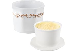 Cnwinu Francuska maselniczka, ceramiczna, dzwon do masła, chłodzony wodą, 280 g, porcelanowy pojemnik na masło, francuska ceramiczna maselniczka do kuchni, francuska puszka na masło