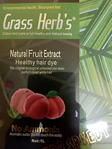 GRASS HERBS Natural Fruit Semi Permanent Hair Dye, 1000ml - Black