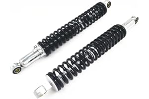 Hegeiisy 400mm 15.75 Zoll 7mm Feder Universal Motorrad Stoßdämpfer Hinterradaufhängung ATV Quad Scooter Dirt Bike Für XL185 XL125S CL50 CD50 150cc 250cc Black