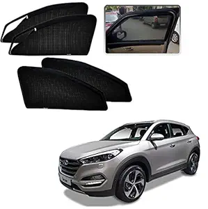 Kozdiko Zipper Magnetic Car Sunshades Curtain Set of 4 Pcs Black Color for Hyundai Tucson