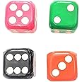 DIGSMORDEN Six Sided 25mm Big Size Multi Colour Jumbo Dice for Playing Board Games (Pack of 4)