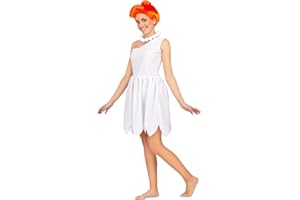 Funidelia Disfraz Oficial de Vilma Picapiedra para Mujer con vestido, peluca y collar, Traje de Los Picapiedra para Adulto Cavernícolas, Disfraces de Carnaval, Halloween y Fiestas – Talla XL