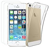 iPhone 5S/SE [ 2x Schutzfolie und 1 Hülle Case ], Kany 0.25...
