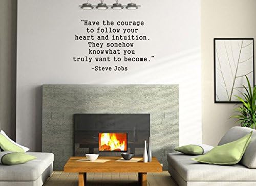 JENSYA Have The Courage To Follow Your Heart Wall Sticker Decal Removable Vinyl Name Wall Art Decal