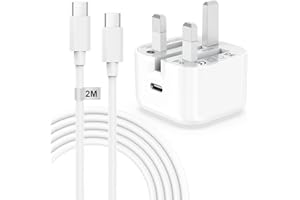 AINPOW iPad Charger and Plug, 20W iPad Pro Charger Plug and Cable 2M, USB C Charger Plug iPad Air Charger with USB C to C Cable for iPad Pro 12.9"/11" 2018 to 2022,iPad Air 5/4,iPad Mini 6,iPhone 15 Pro Max