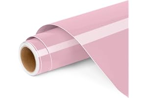 LYA VINYL Permanent Vinyl for Cricut, 12" x4ft Pink Self Adhesive Vinyl Roll for Cricut and Silhouette Cameo, Pink Vinyl for Party Decoration, Window Stickers, Home Decor