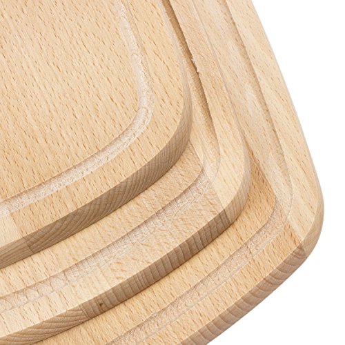 3er Set Schneidebrett Fassform mit Griff Holzbrettchen Holz Haushaltsbretter - 2