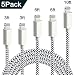 Produktbild TNSO Phone Kabel, 5Pack [3/3/6/6/10FT] Nylon Phone Kabel [MFi Zertifiziert] für iPhone 8/8 Plus 7/7 Plus 6S / 6S Plus 6/6 Plus 5S 5C 5, Pad Air/Air 2, Pad Mini 2/3/4