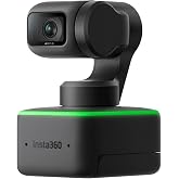Insta360 Link PTZ 4K Webcam with 1/2" Sensor, AI Tracking, Gesture Control, HDR, Noise Cancelling Microphones, Special Modes,