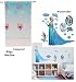 Produktbild Set _ Wandsticker & Vorhang / FERTIG - Gardine aus Chiffon - " Disney die Eiskönigin - Frozen " - transparent Organza / Voile - Tattoo - selbstklebend + wiederverwendbar - Kinder Mädchen & Jungen - mit Ringen - völlig unverfroren Prinzessin Elsa Anna Arendelle - Olaf - Fertiggardine / Kinderzimmer Gardinen - Gardinenschal - Store - halbtransparent / Schal