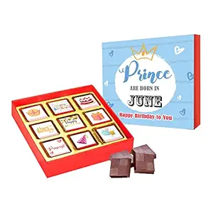 Chocoloony Prince Happy Birthday Chocolate Gift Box with Wishing Card Combo Gift Pack for Boy, Brother, Boyfriends and husband JUN