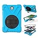 Produktbild Samsung Galaxy Tab S2 8.0 Hülle,Hülle für Samsung Galaxy Tab S2 8.0 T710,Galaxy Tab S2 8.0 Case Tasche,Roreikes Heavy Duty Fullbody Shockproof Rutschfeste Robuste PC Soft Silikon Schutzhülle mit tragbar Schulterriemen integrierte Handschlaufe/Standfunktion Hard Bumper Cover für Samsung Galaxy Tab S2 8.0 T710 / T715 / T719-Hellblau