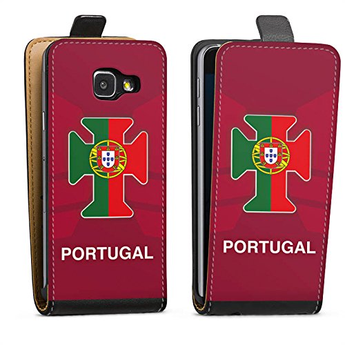 Samsung Galaxy A3 (2016) Tasche Hülle Flip Case Portugal EM Trikot Fußball Europameisterschaft