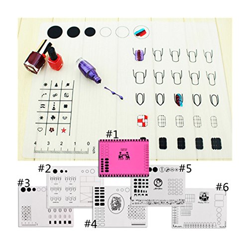 Born Pretty 1 Pc Stamping Nail Practise Colouring Pad Fingernails Mat Silicone Template Nail Art Manicure Tool #3